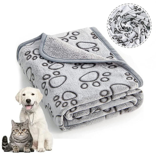Soft Fluffy High Quality Pet Blanket Cute Cartoon Pattern Pet Mat Warm